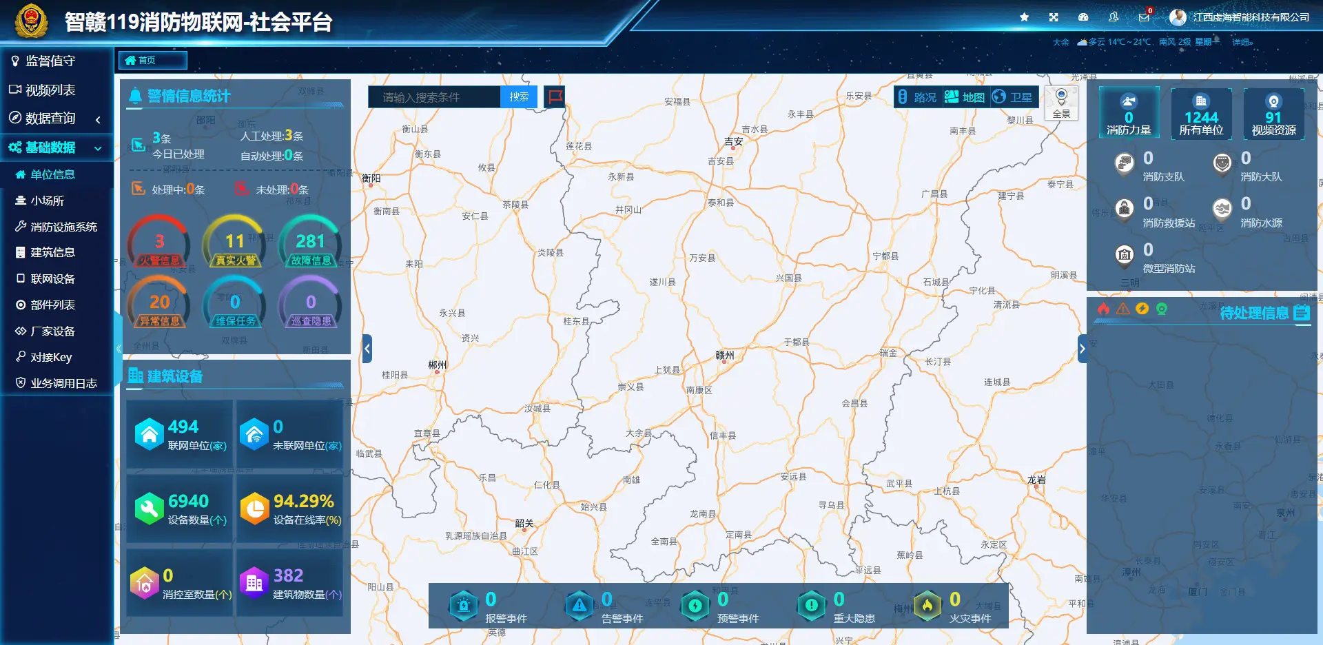 Visualized fire system management cloud platform with 3D building monitoring