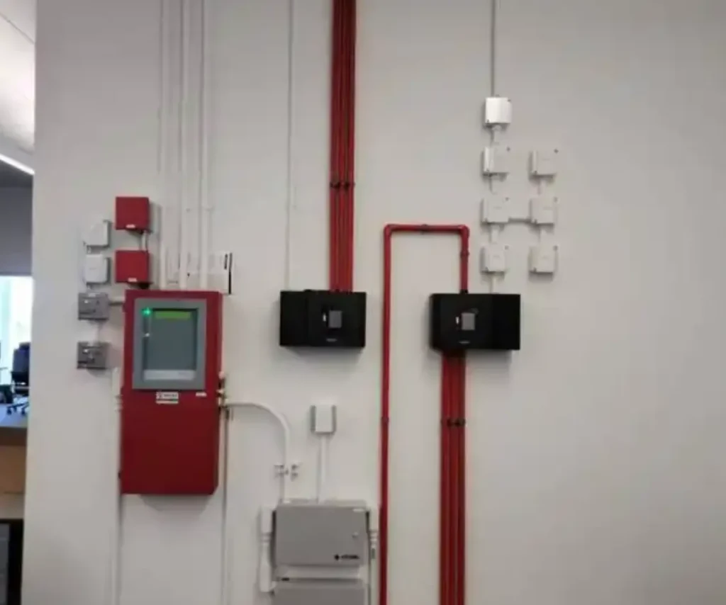 Fire Alarm Control Panel and Suppression System Piping