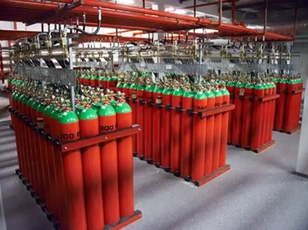 Large-Scale Gas Cylinder Array for Industrial Fire Suppression
